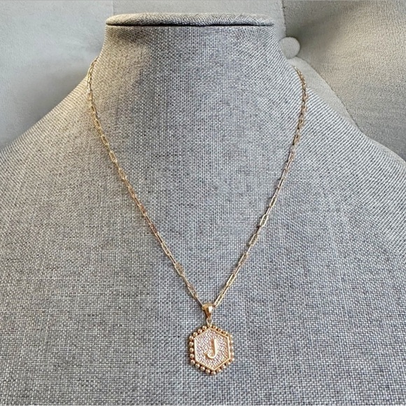 Jewelry - Elegant Gold Plated “J” Initial Necklace